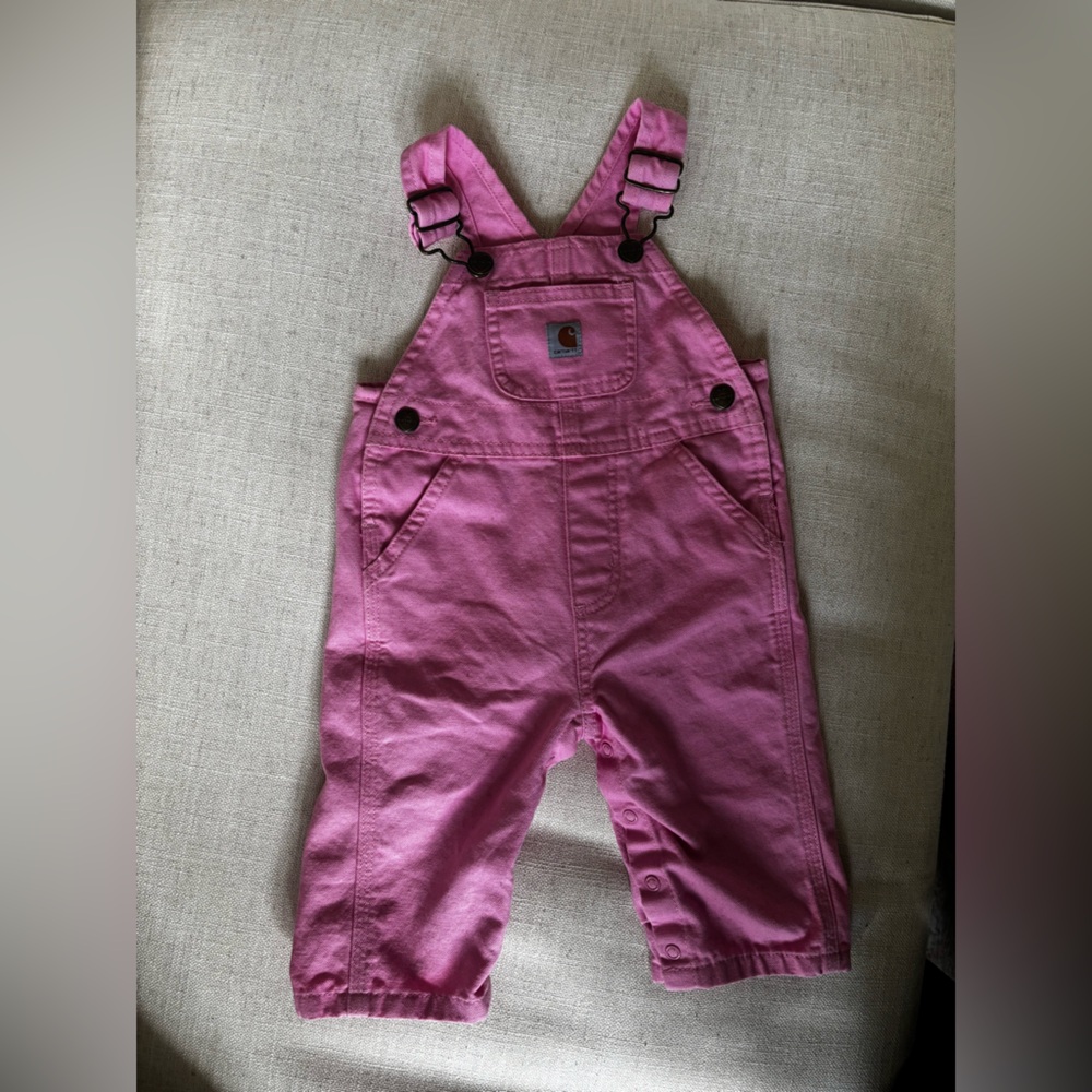 Pink Carhartt Overalls 6 Month